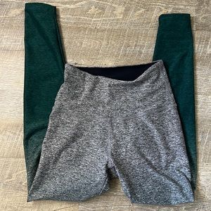 Beyond Yoga High Rise Space Dye Ombre Leggings Grey / Woodland Green Size Small